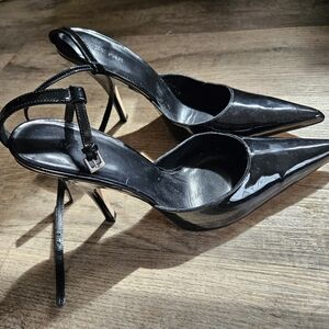 BY FAR Black Patent Leather Heels